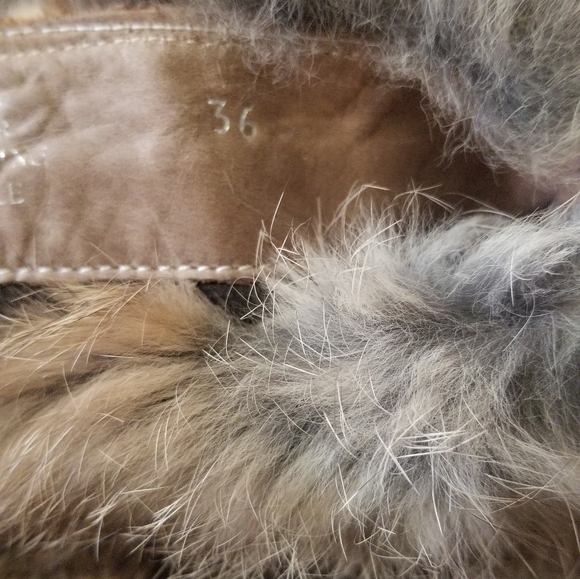 Fabianelli Tall Brown Leather Boots With Rarrit Fur Size 36 - Picture 10 of 11